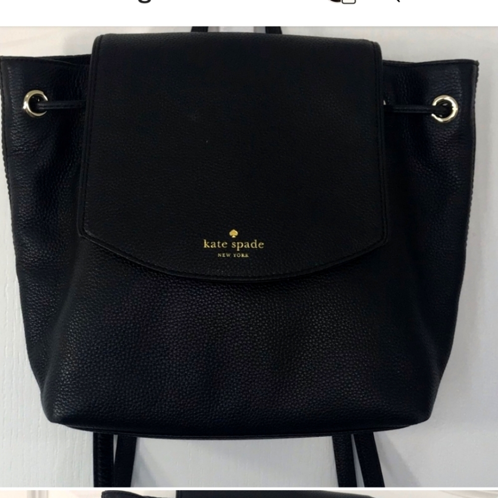 Black Kate Spade Backpack Purse